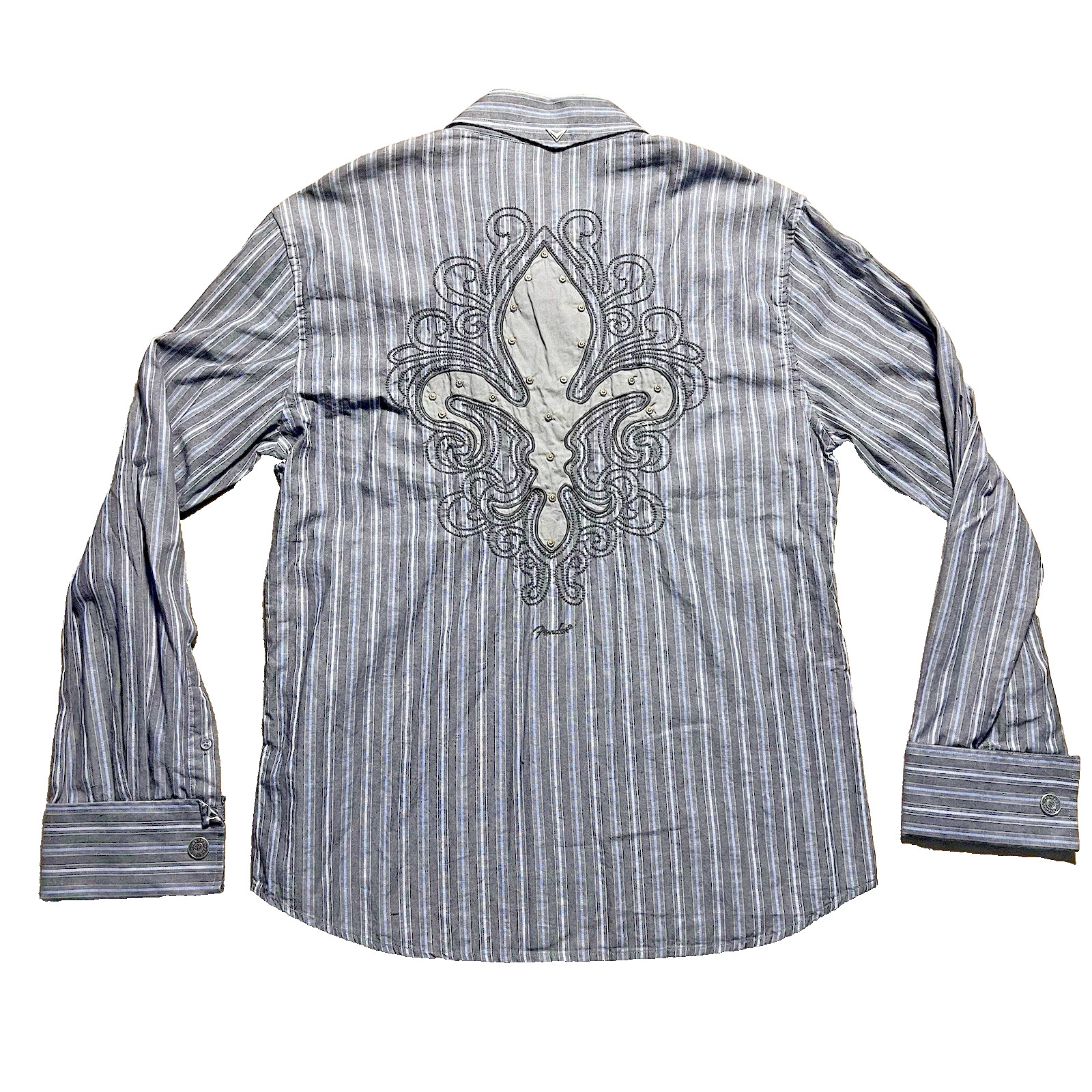 Fender Custom Shop Studded Shirt Fleur De Lis Back Hit Rock Mens L