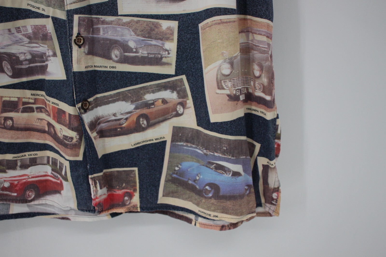 Vintage Reyn spooner Mens XL car print hawaiian shirt Ferrari lamborghini jaguar