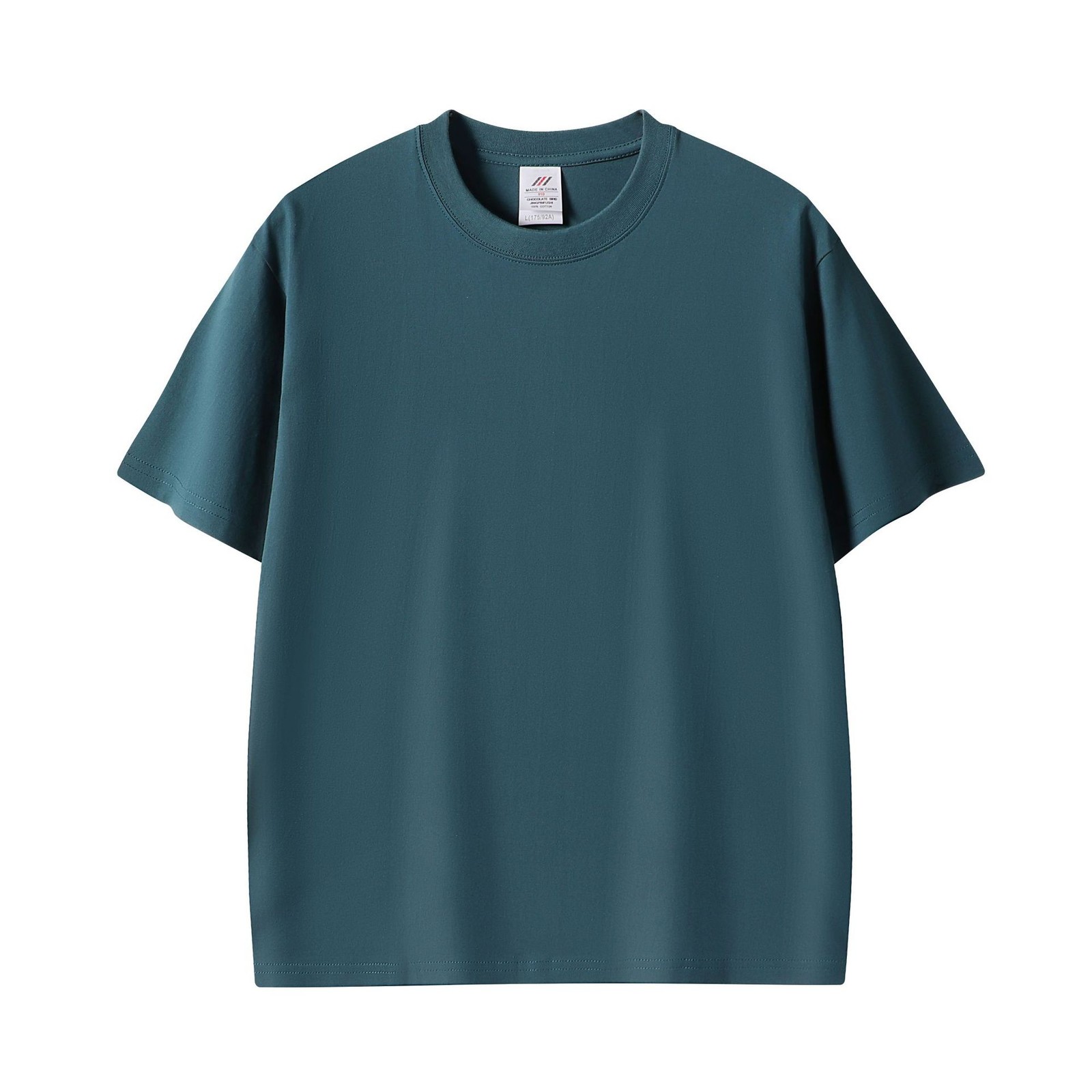 100% Cotton Solid Streetwear Crew Neck Short Sleeve T-Shirt