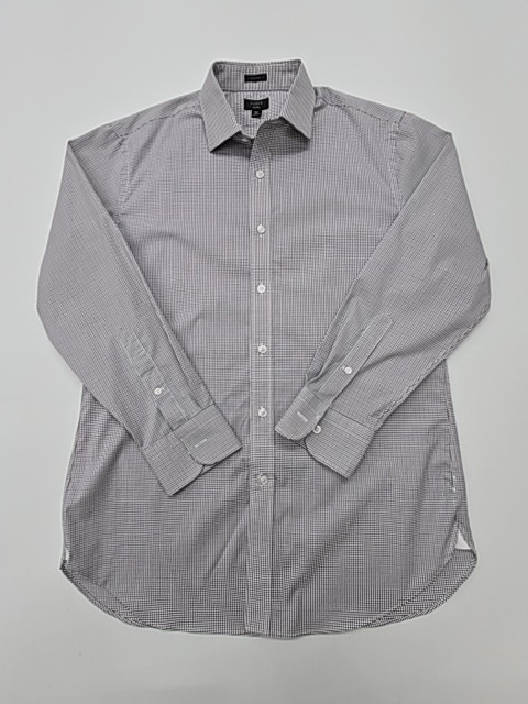 J.Crew Mens Blue Gingham Button Up Shirt Size 15 1/2 Classic Ludlow