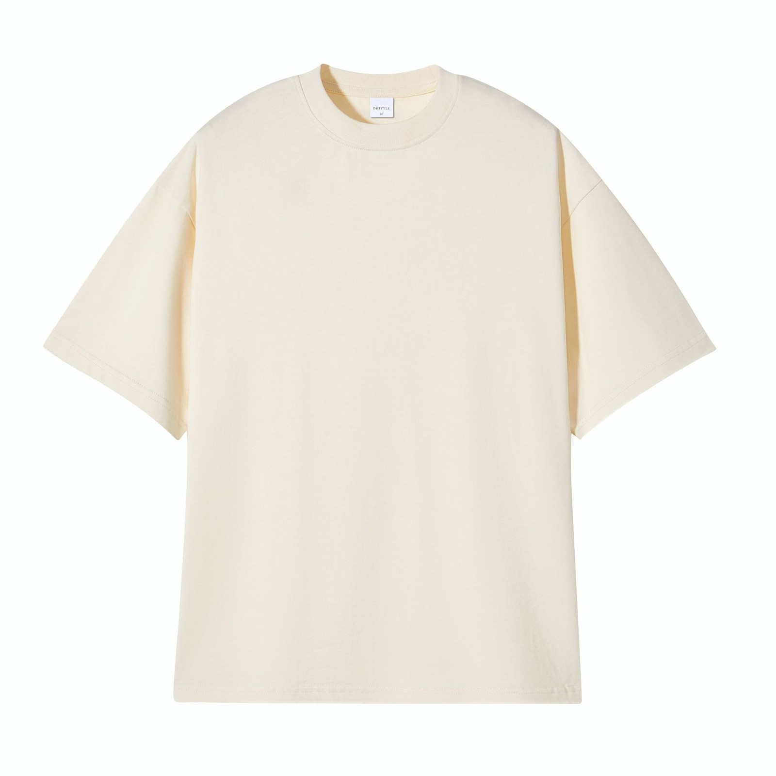 Japanese Loose Solid Cotton Drop Shoulder Street Tee