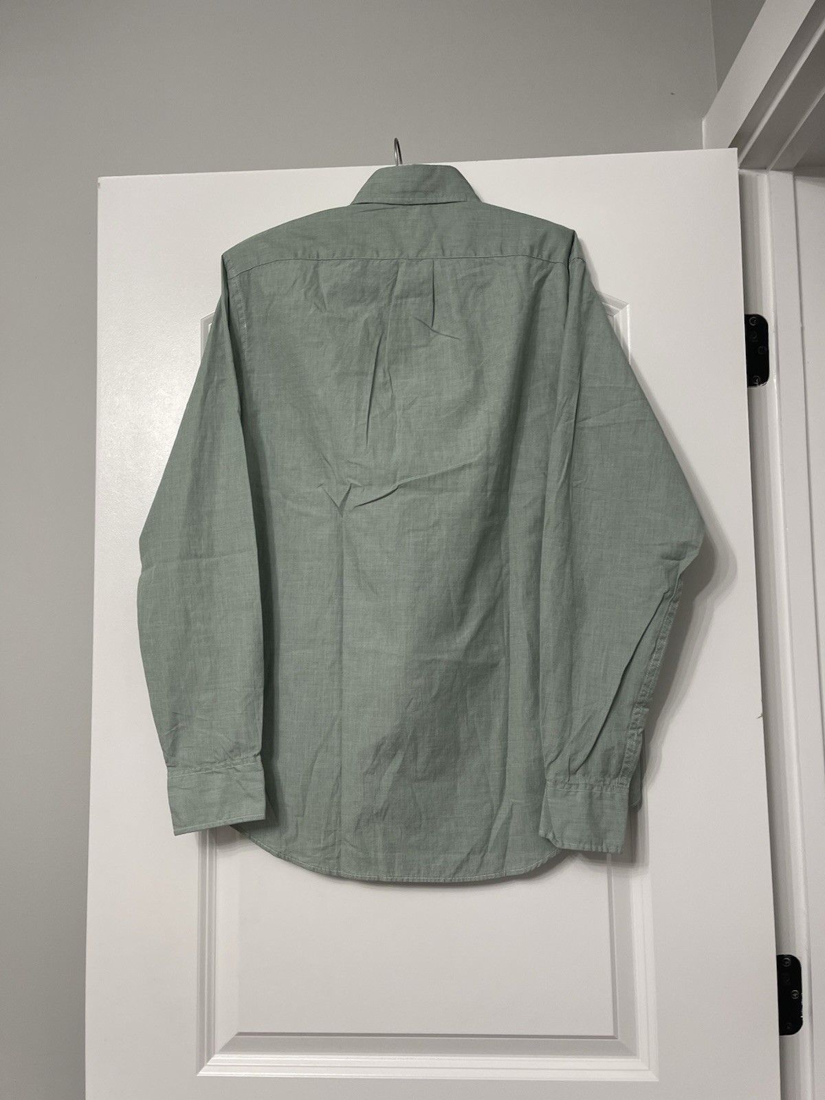 NWT J.Crew Green Secret Wash Organic Cotton Long Sleeve Button Down Shirt Sz S