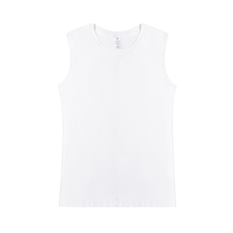 Summer Solid Loose Crew Neck Sleeveless T-Shirt