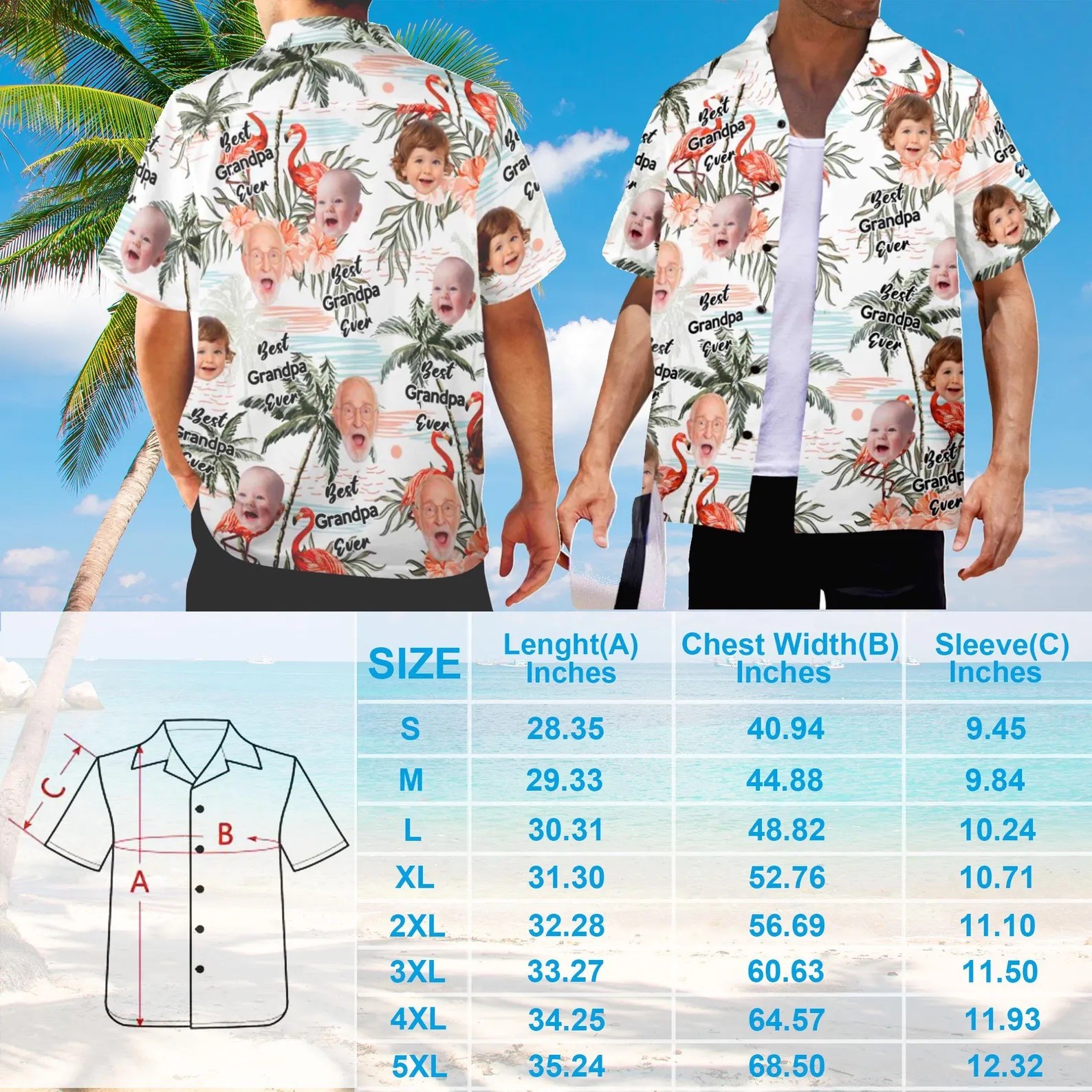 Holiday Music Print Oversized Bamboo Linen Short Sleeve Shirt 2408003214