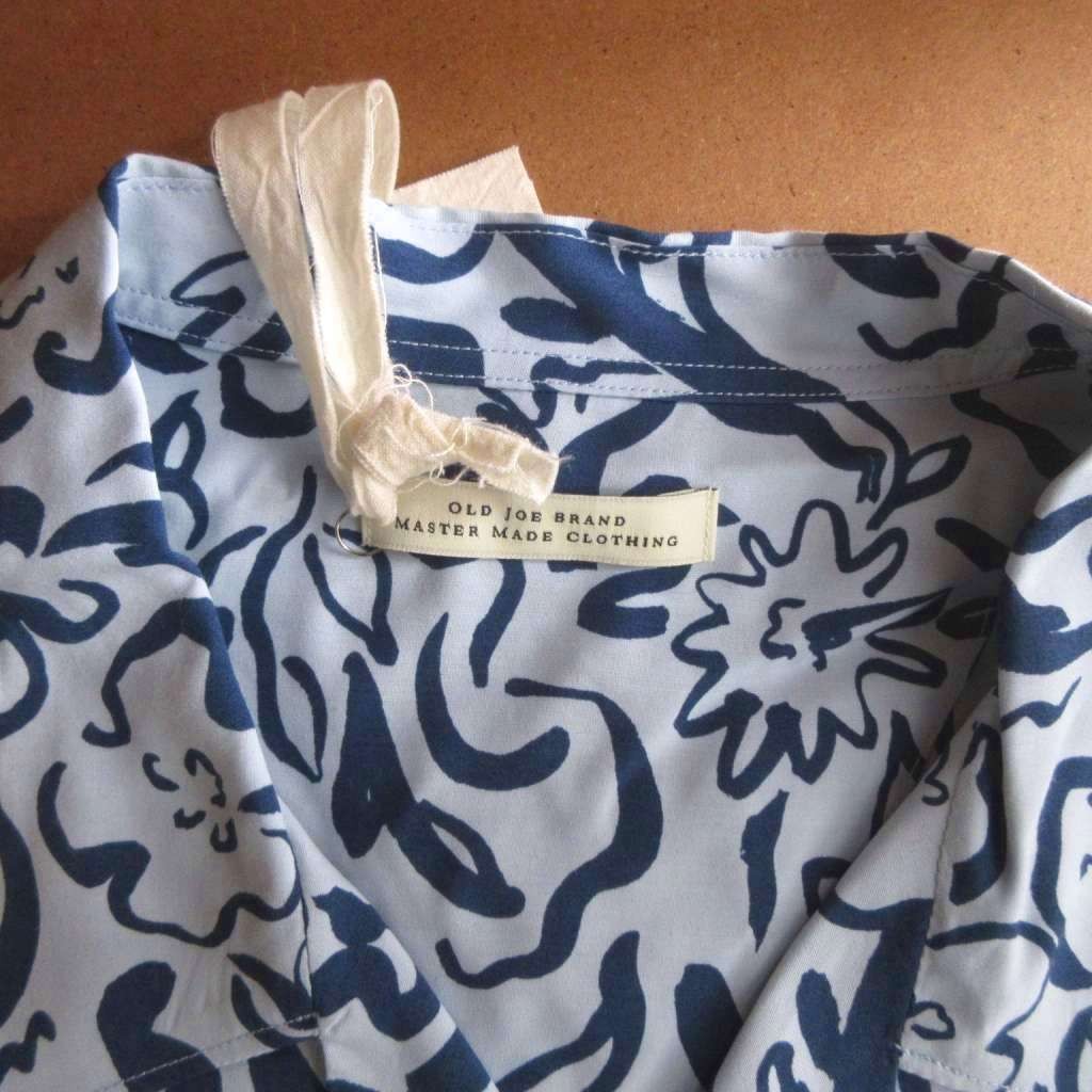 Old Joe AZUR Rayon Open Collar Shirt 17 2/1 S Unused Vintage 77cm