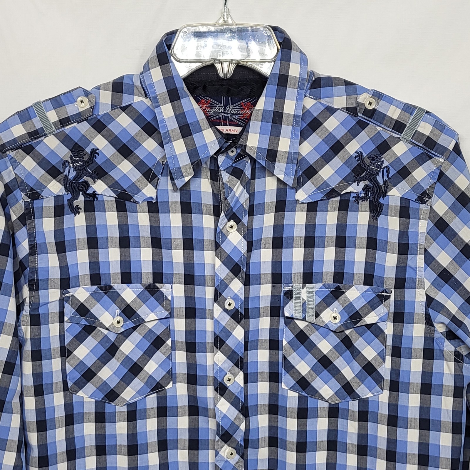 English Laundry Mens Shirt Button Up XL Long Sleeves Peoples Army Streetwear