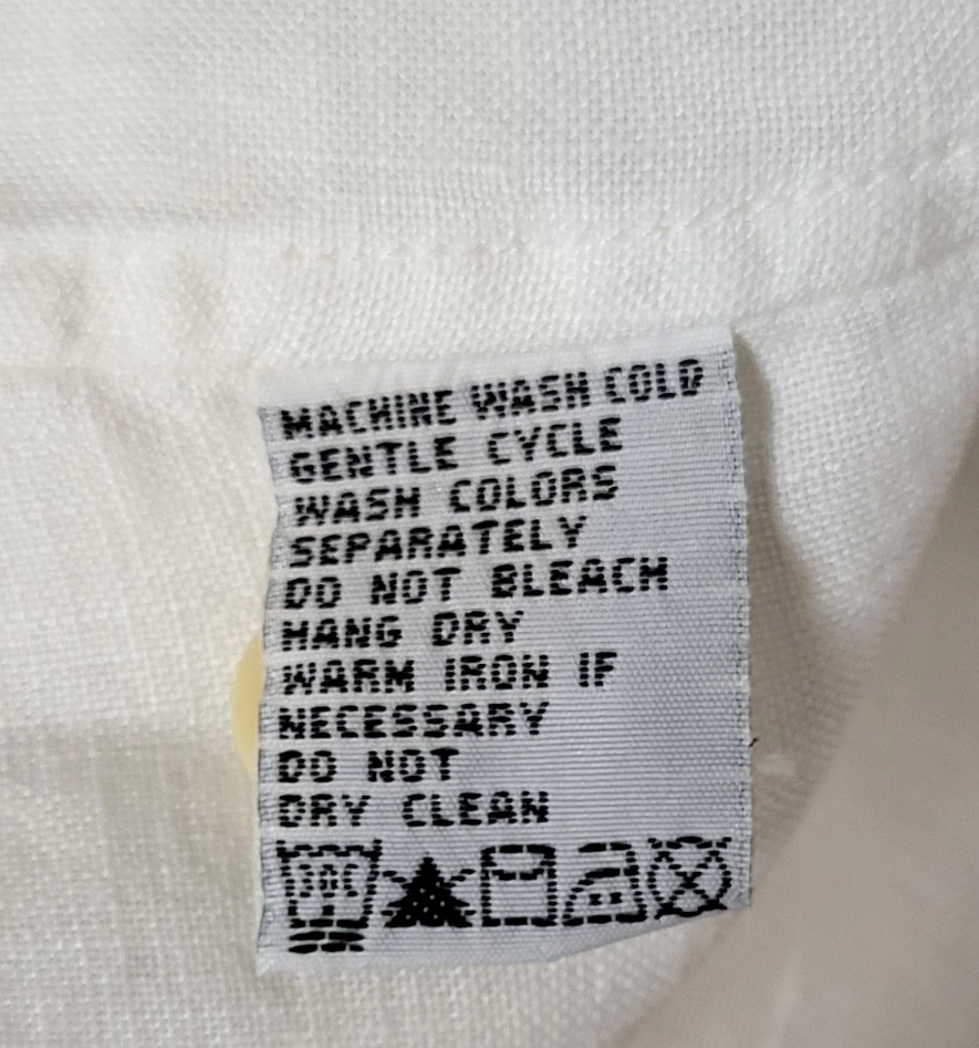 Tommy Bahama Men’s XL Off White Linen Long Sleeve Classic Machine Washable Shirt