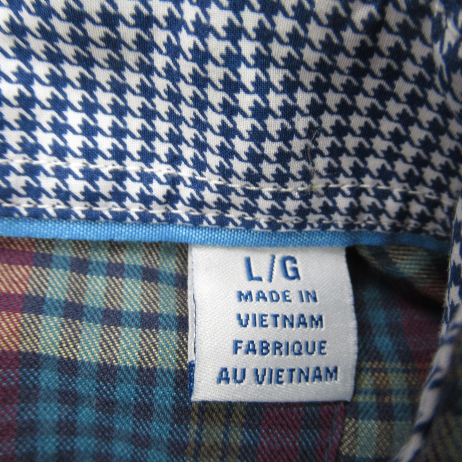 Tommy Bahama Men’s L/G Plaid Button Down Shirt 80% Cotton 20% Silk Casual Blue