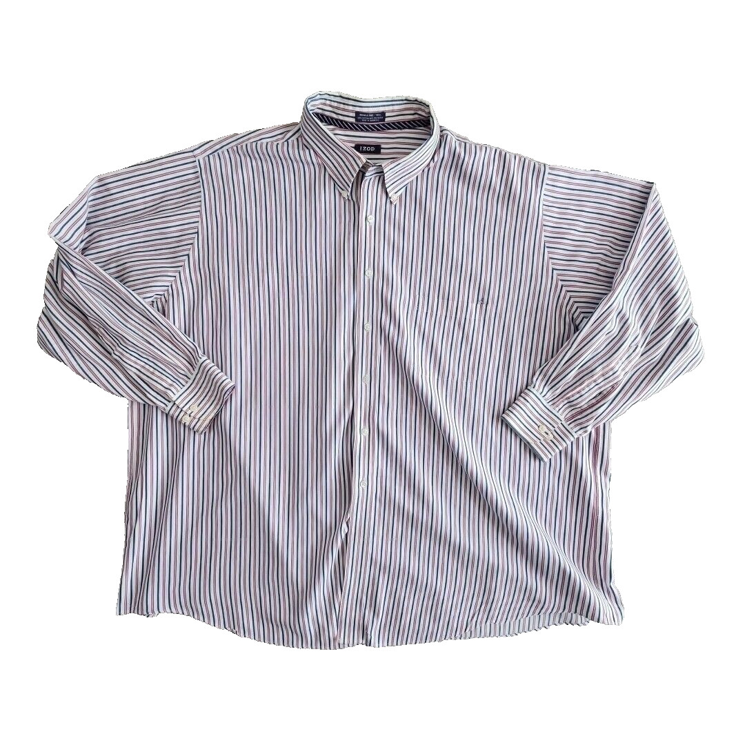 Izod Wrinkle Free Quick Dry Twill Men’s Shirt Size 20 Big (60 in Chest) 34/35
