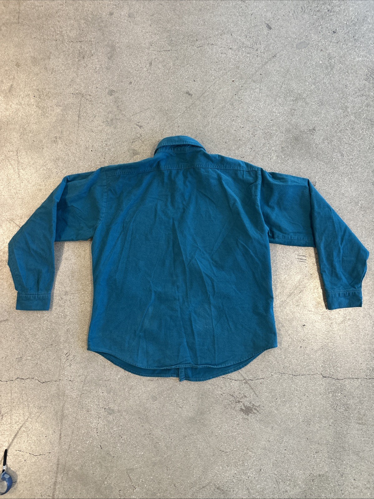 Five Brothers Mens Shirt Turquoise SzXL Chamois Soft Combed Cotton Heavy Pockets