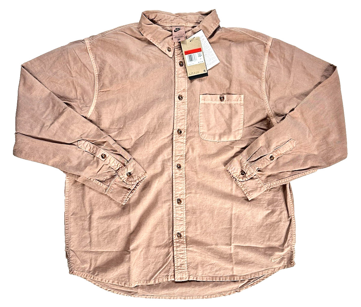 Nike Life Oxford Shirt Mens Large Long Sleeve Button Down Rose NWT HJ7270-200
