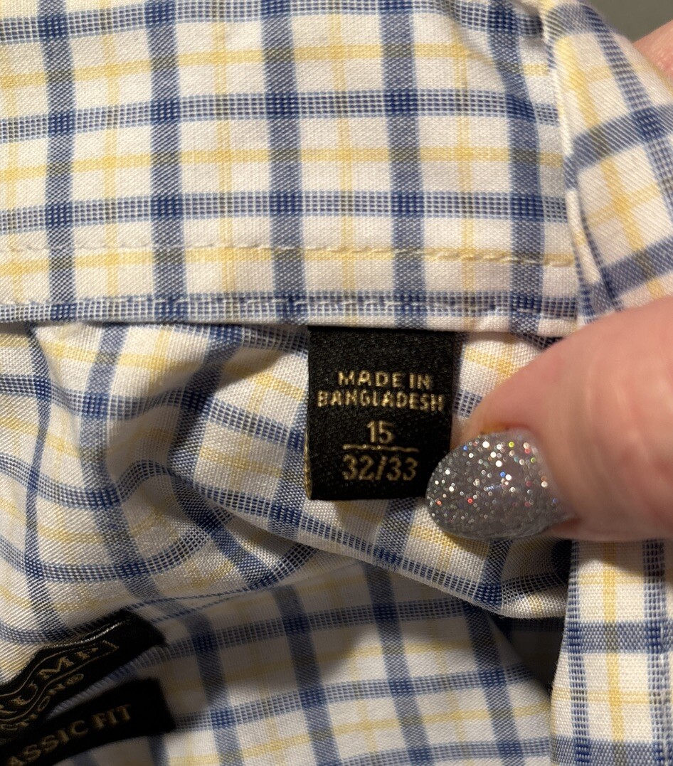 Donald Trump Long Sleeve Button Down None Iron Classic Fit Men’s Sz 15 32/33