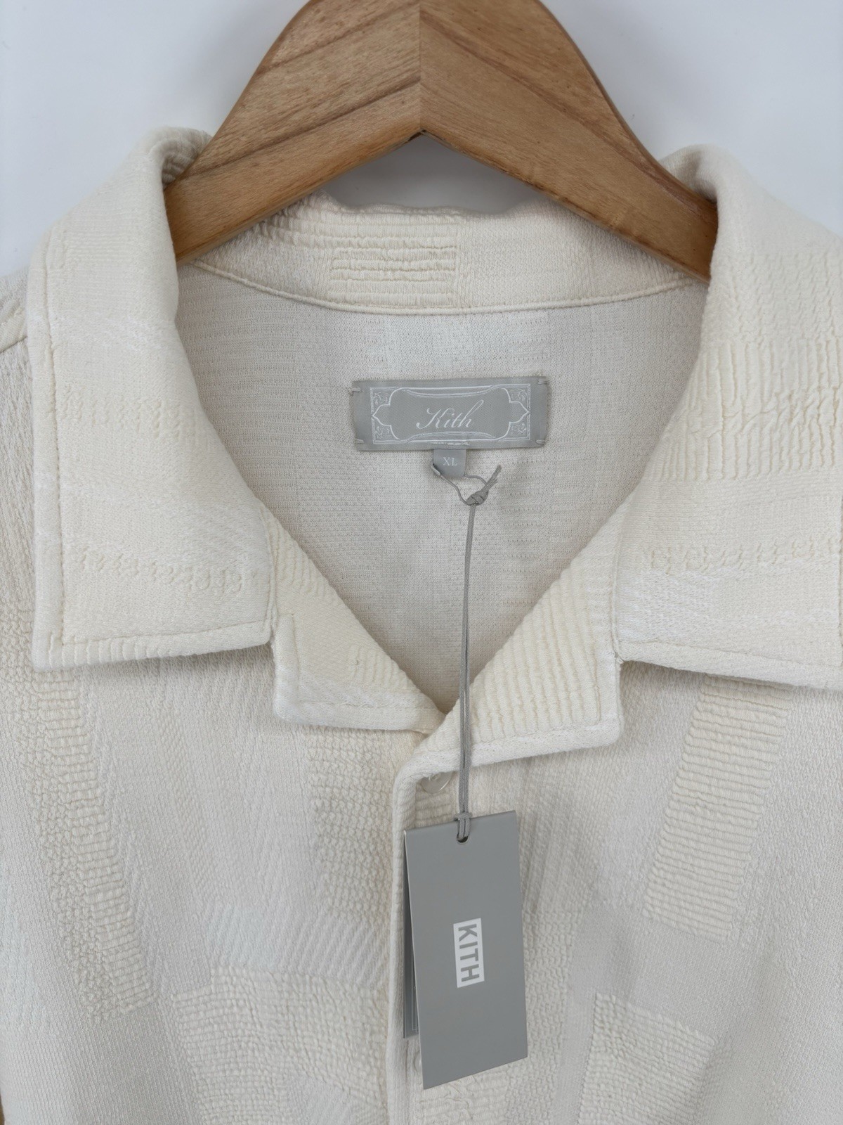 NWT Kith Geometric Knit Cohen Shirt In Skill Sz XL Spring ’24 $240