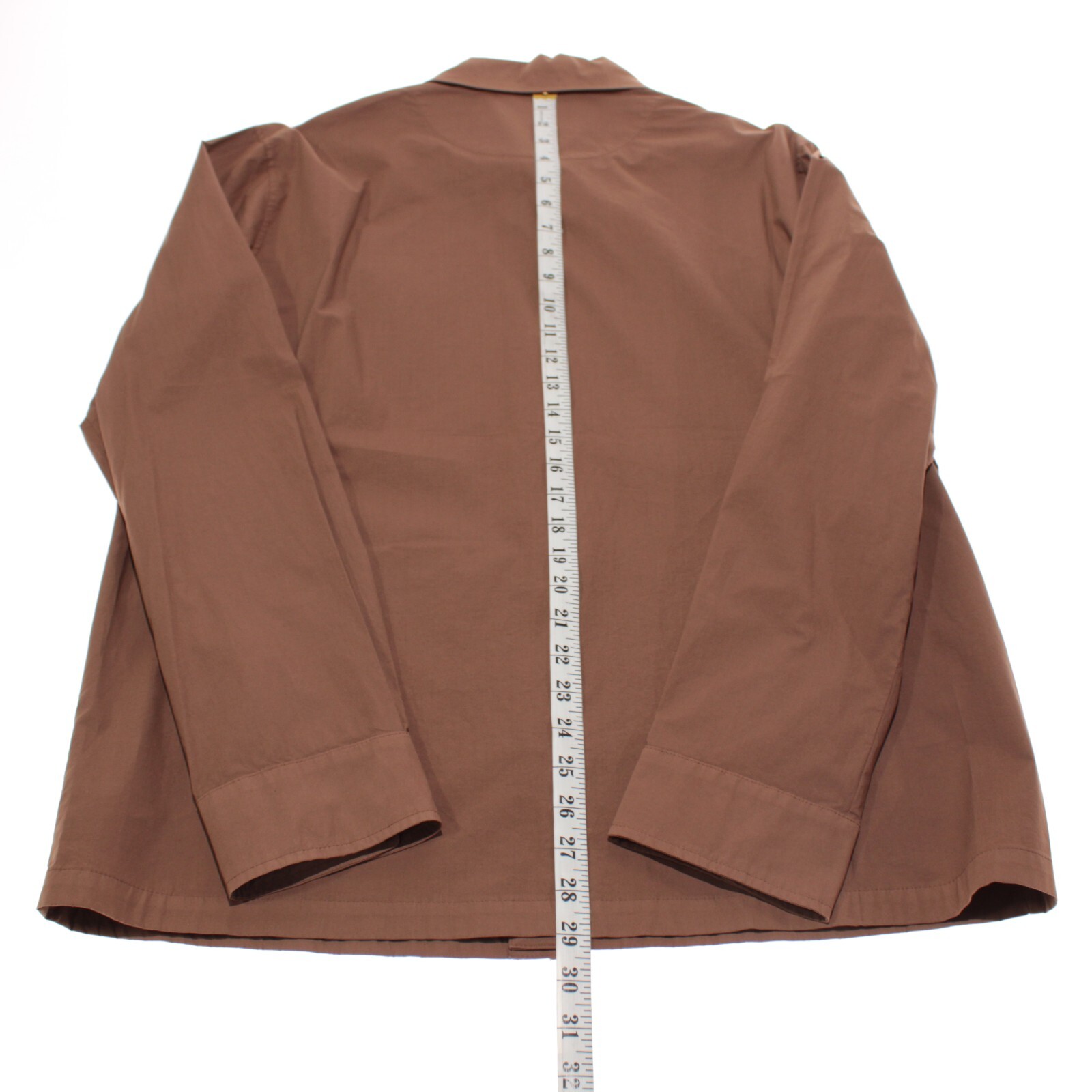 Maurizio Baldassari NWT Overshirt Size 52 US Large in Solid Brown Cotton Blend
