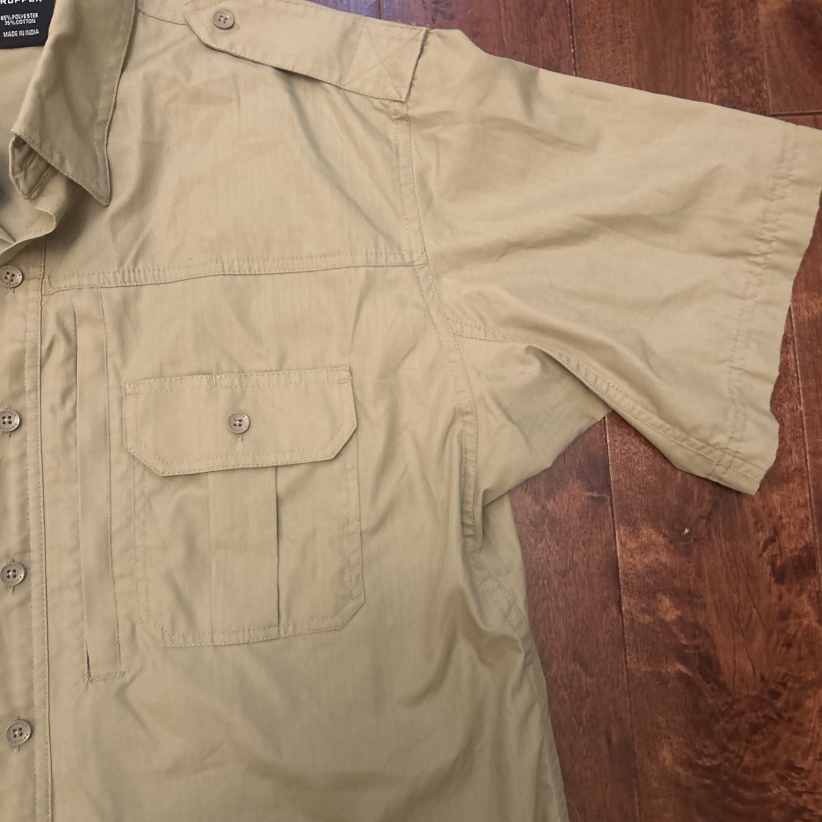 Propper Tactical Shirt Mens L Short Sleeve Button Up Military Uniform Pockets