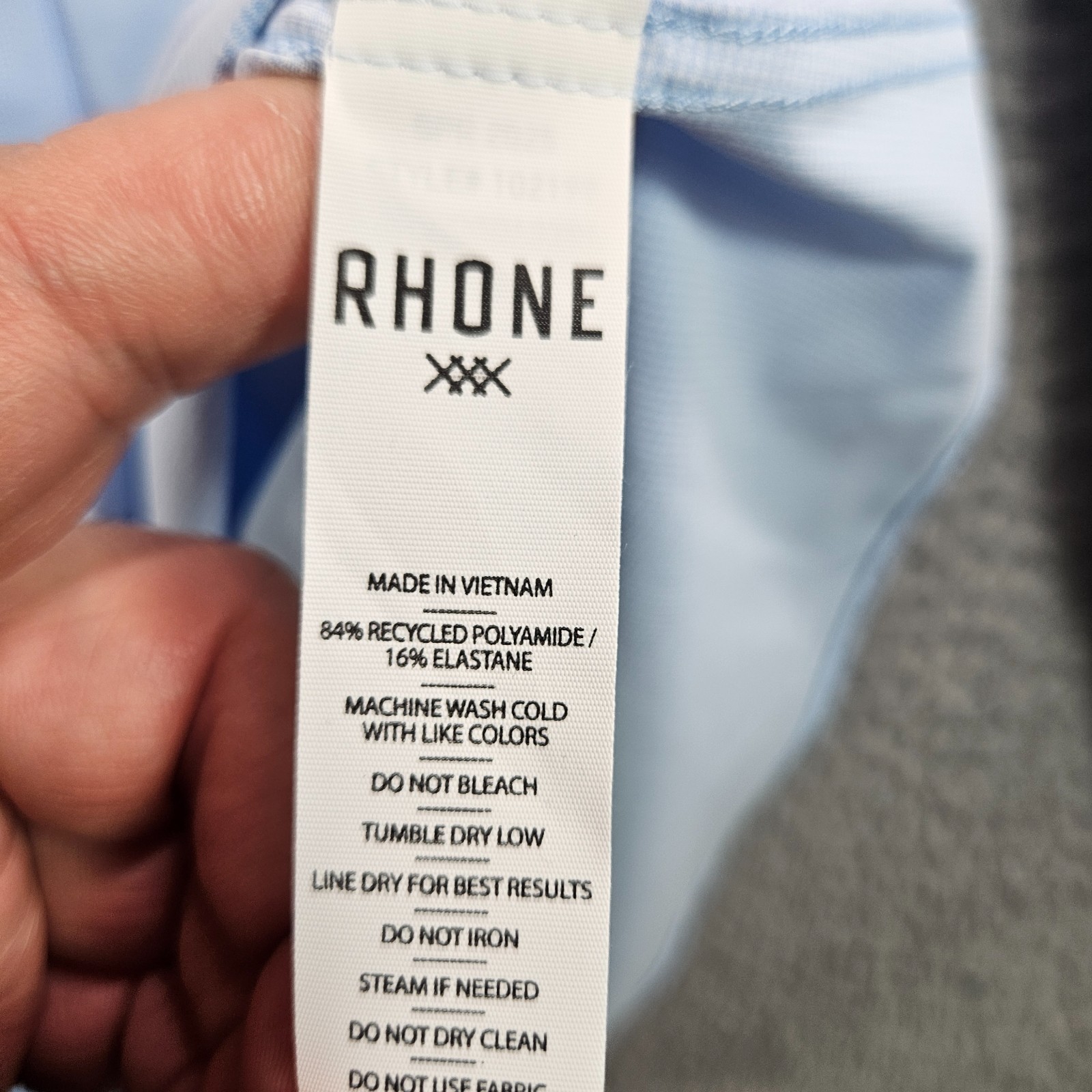 $138 NEW Rhone Commuter Dress Shirt Men Small Slim Fit Stretch Blue Plaid
