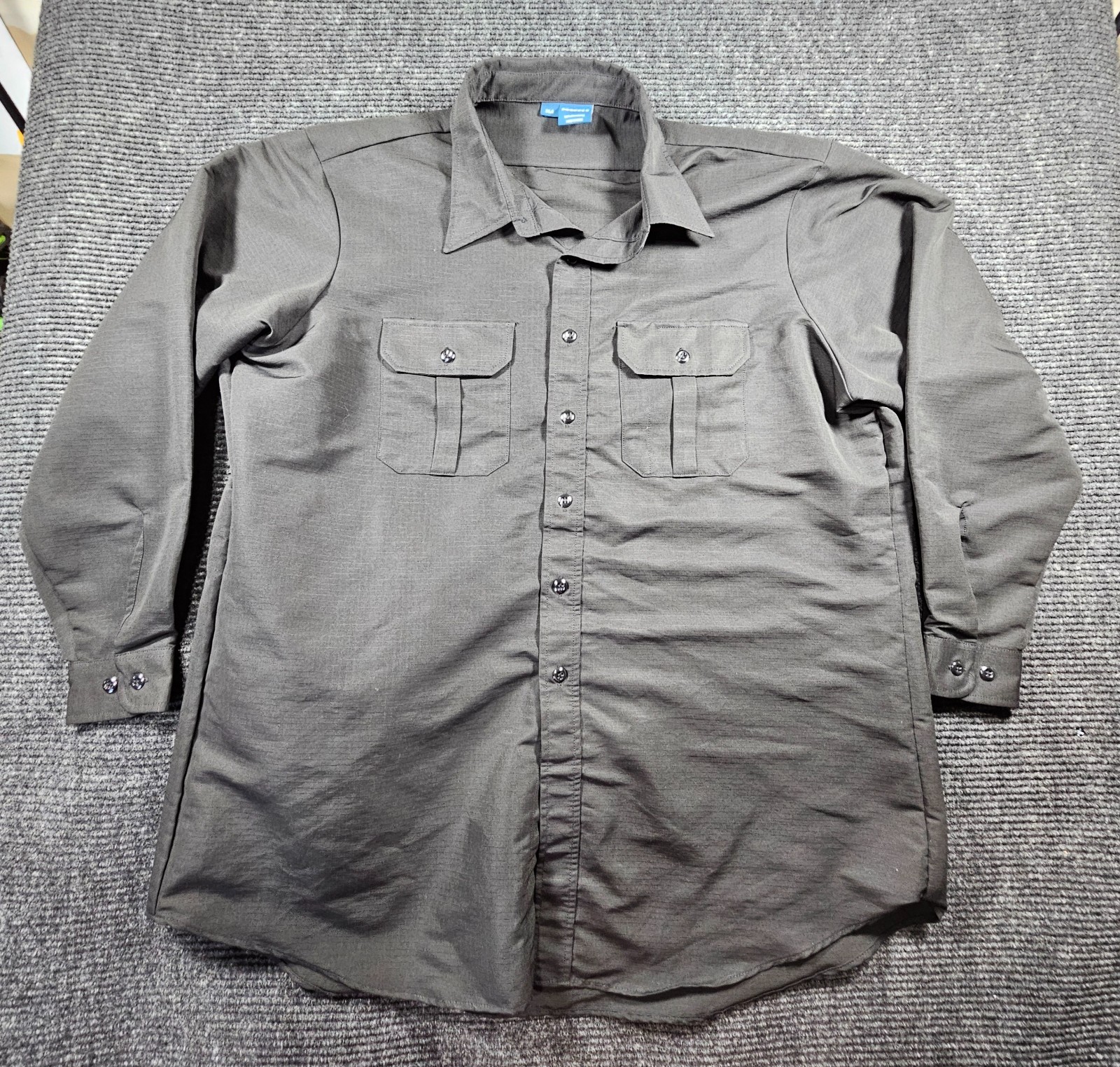 Propper Tactical Shirt Mens 2XL/L Gray Ripstop Long Sleeve Work Gear Button Up