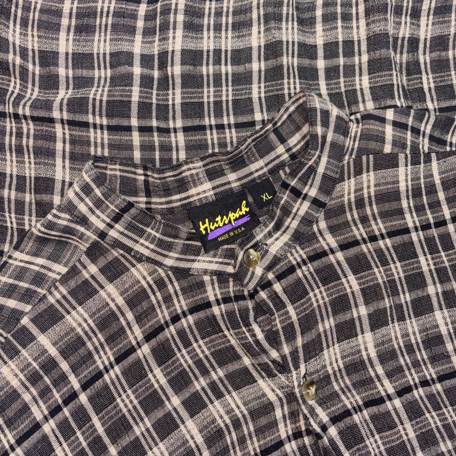 Vintage earthtone Plaid Flannel 80s 90s Lined Made in USA Men’s extra Large