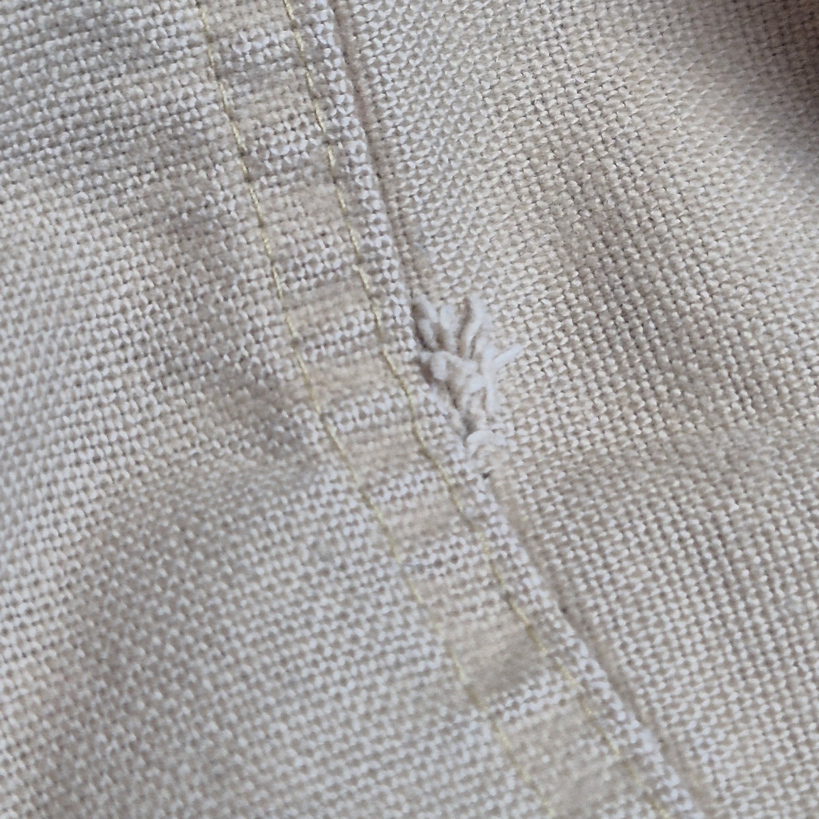 VTG Eddie Bauer Mens 2XL Tall Expedition Outfitter Shirt Beige Canvas Cotton USA