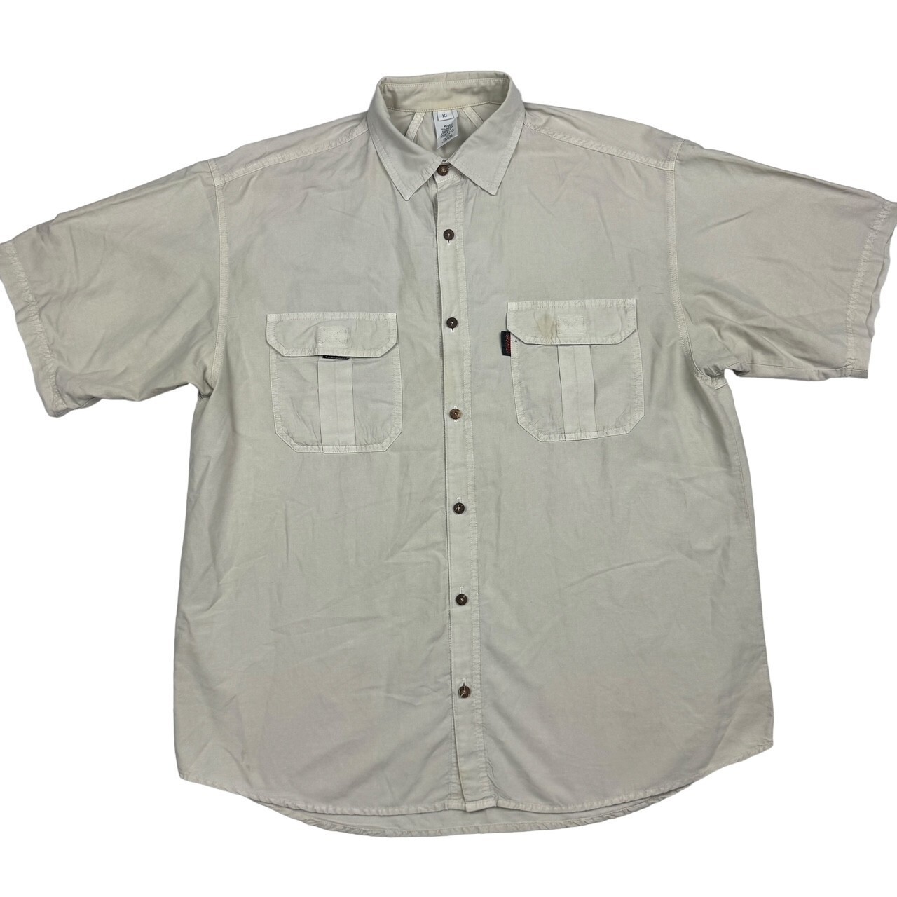 Gramicci Men’s Cotton/Nylon Button S/S Shirt Khaki / Brown • XLarge