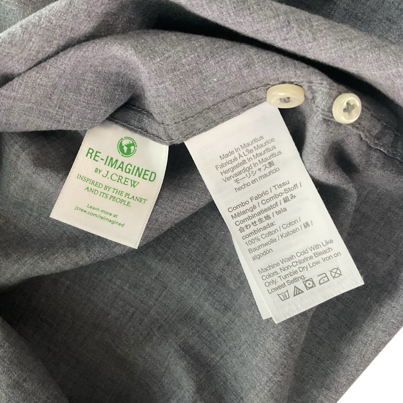 J.Crew Button Down Secret Wash Sz LT Blue /Gray Lot Of 2 Classic Office Preppy