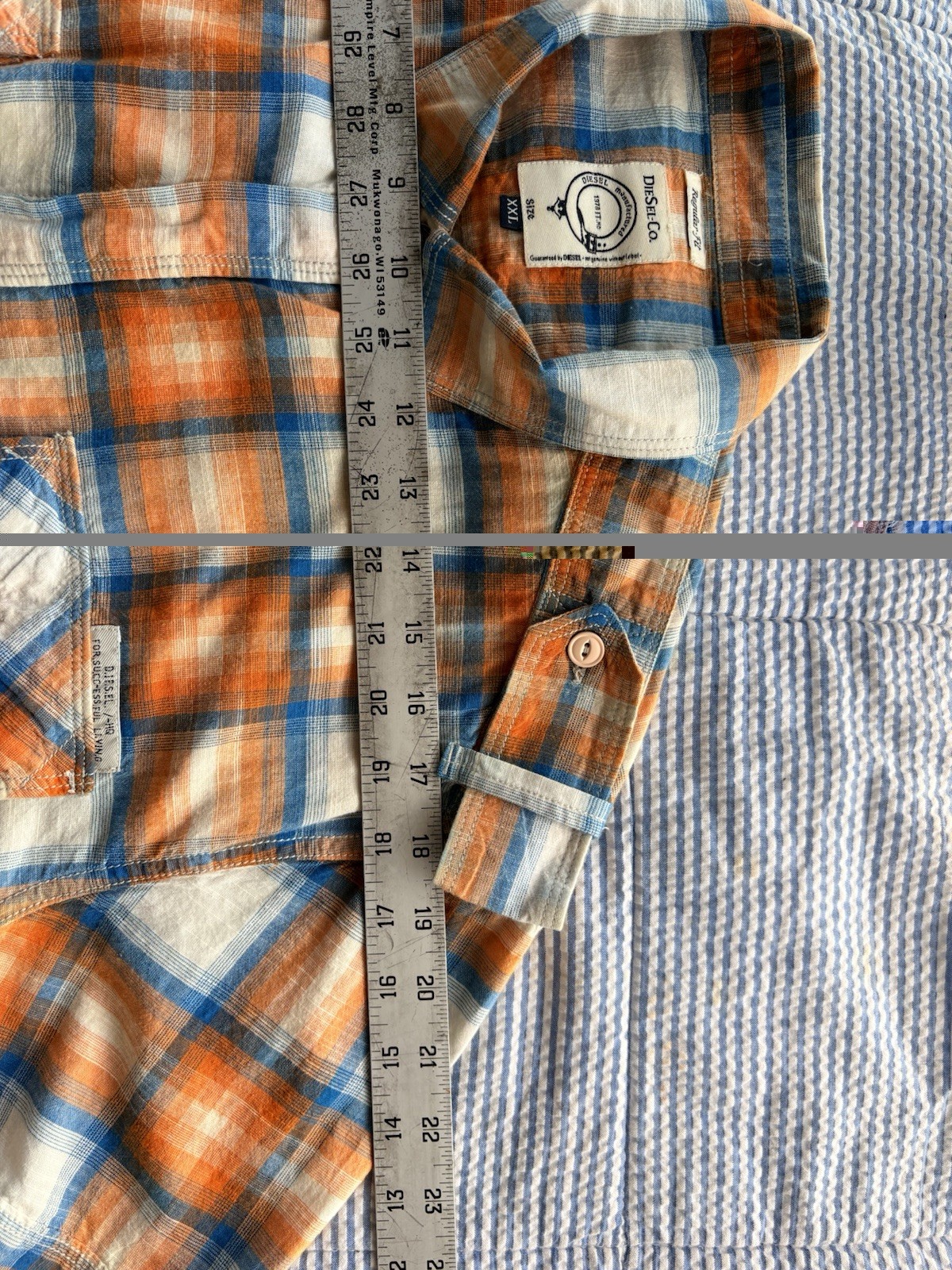 Vintage Diesel Industry Men’s Button Up Short Sleeve Shirt. Size XXL. Excellent.