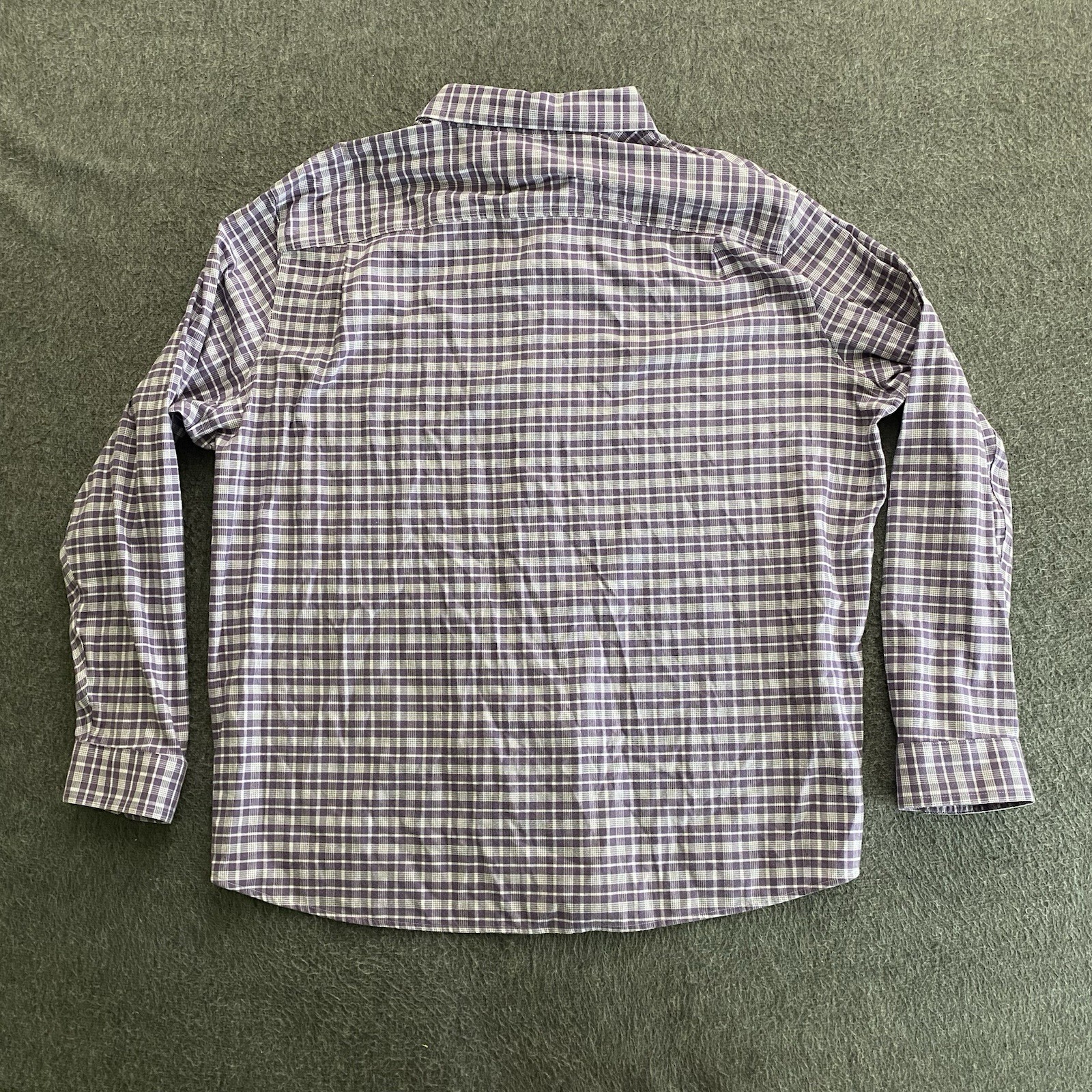 LL Bean Shirt Mens 2XL Purple Plaid Ultra Soft Brushed Cotton Slightly Fitted