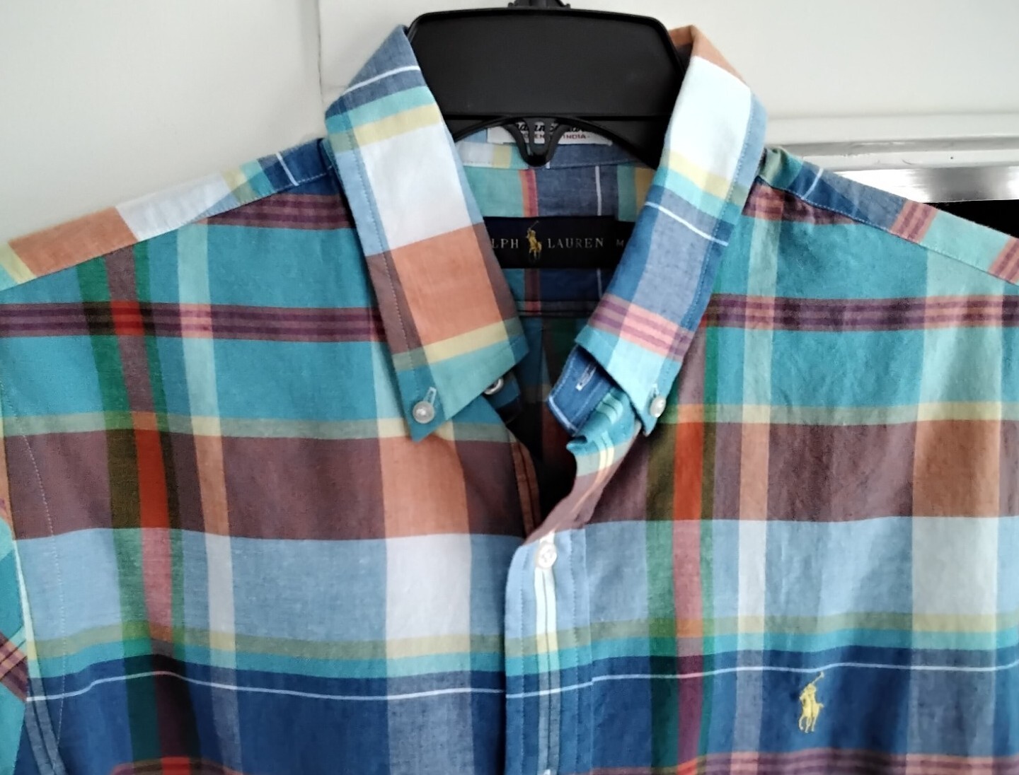 Polo Ralph Lauren Indian Madras LS Plaid Shirt Mens Medium NWT RARE COLOR