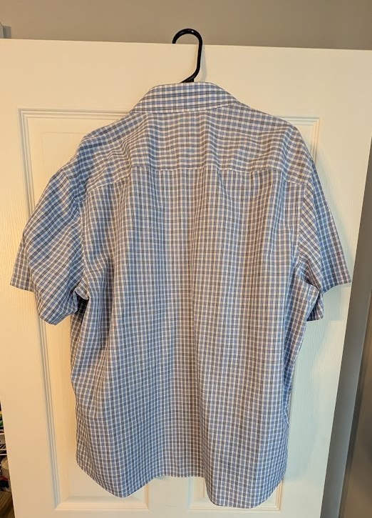 UNTUCKit Dante Wrinkle-Free Short Sleeve Shirt Mens XXL 2XL Plaid 100% Cotton
