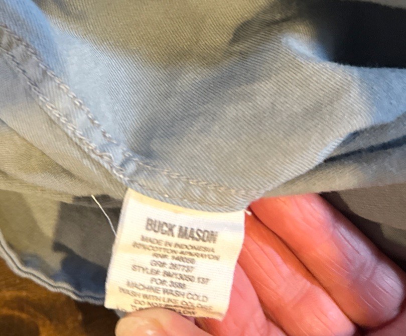 Buck Mason Shirt Mens XXLarge Green Cotton Blend Long Sleeve Button Sage (270)