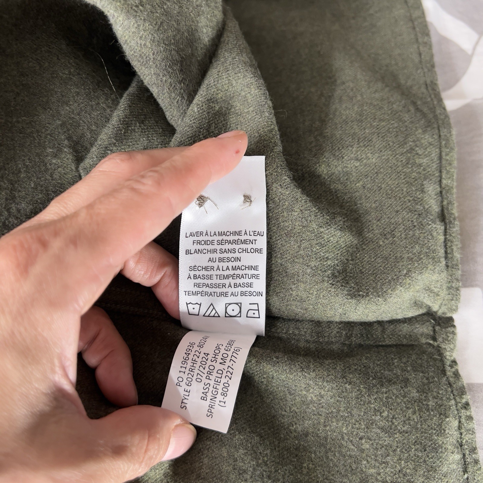 AmericaWare Men’s Button Up Flannel Twill Size 3XL Green