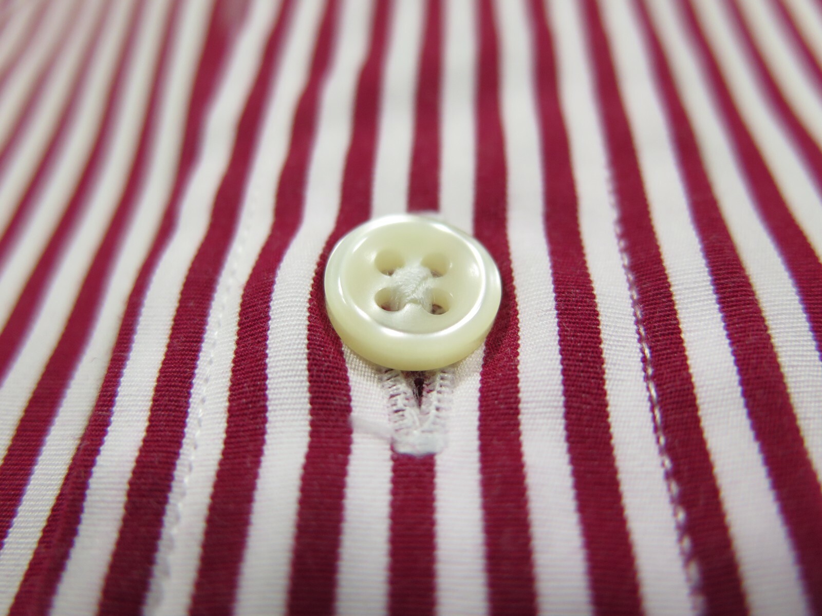Ralph Lauren Men Pure Cotton Dark Red Striped Blue Polo Pony Casual Shirt XL EUC