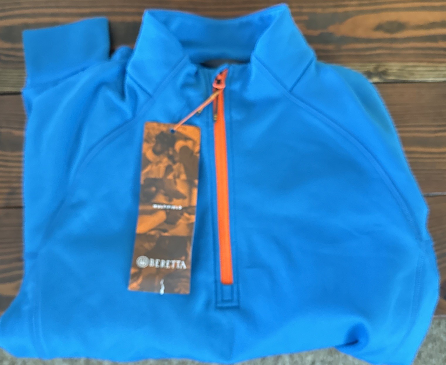 Beretta Multifield Stretch Tech Half Zip Fleece Blue Excell Size Small