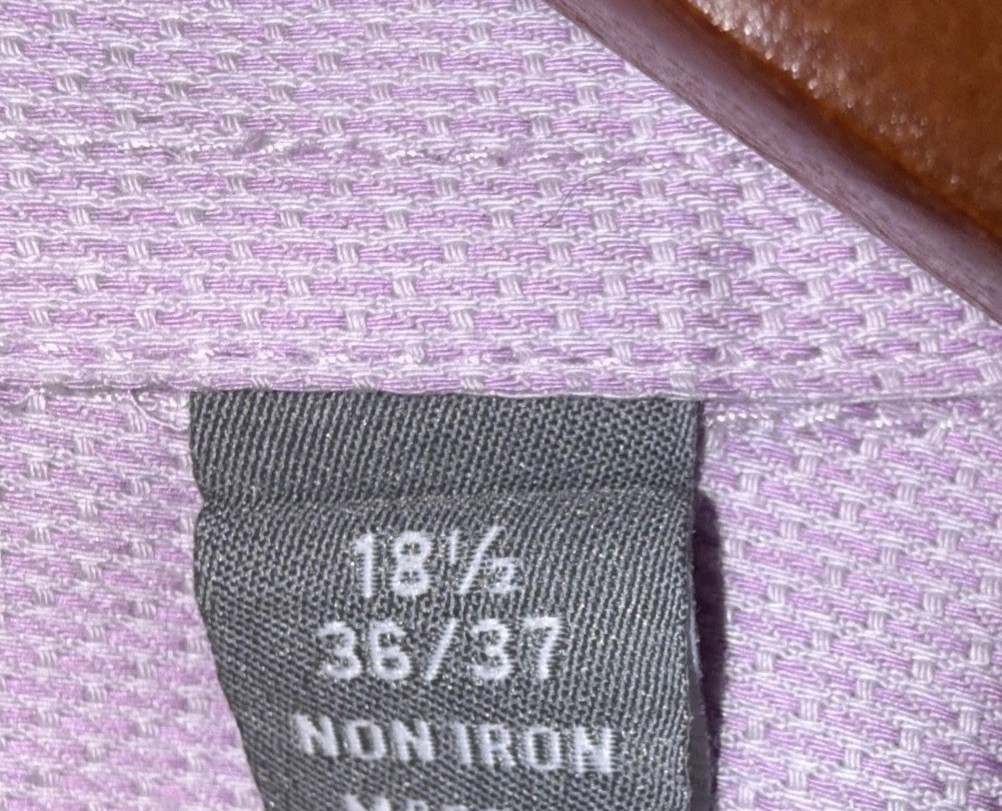 Men’s Michael Kors Button Up Airsoft Stretch Lavender 18.5 36/37 Business Casual