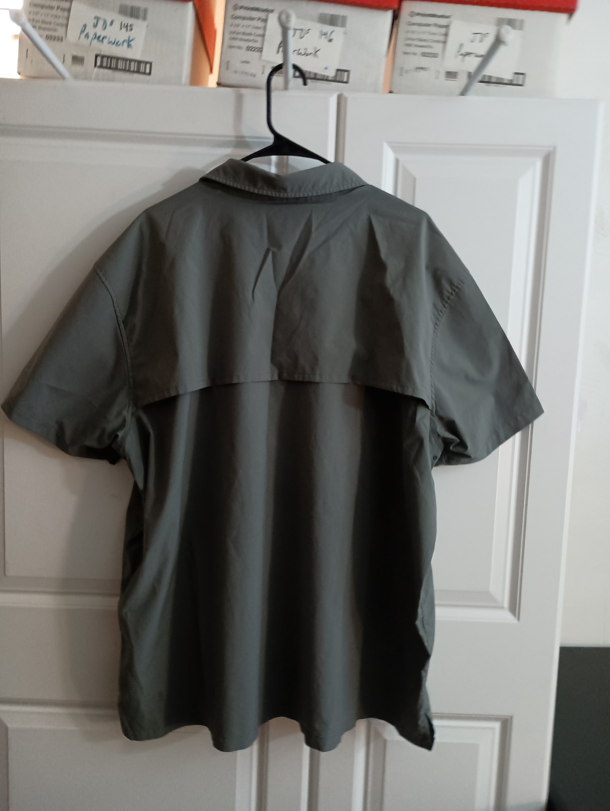 Carhartt Steel Gray 3X Fish/Work Shirt TW0141-M 100% Poly Paint Splatter/Distres