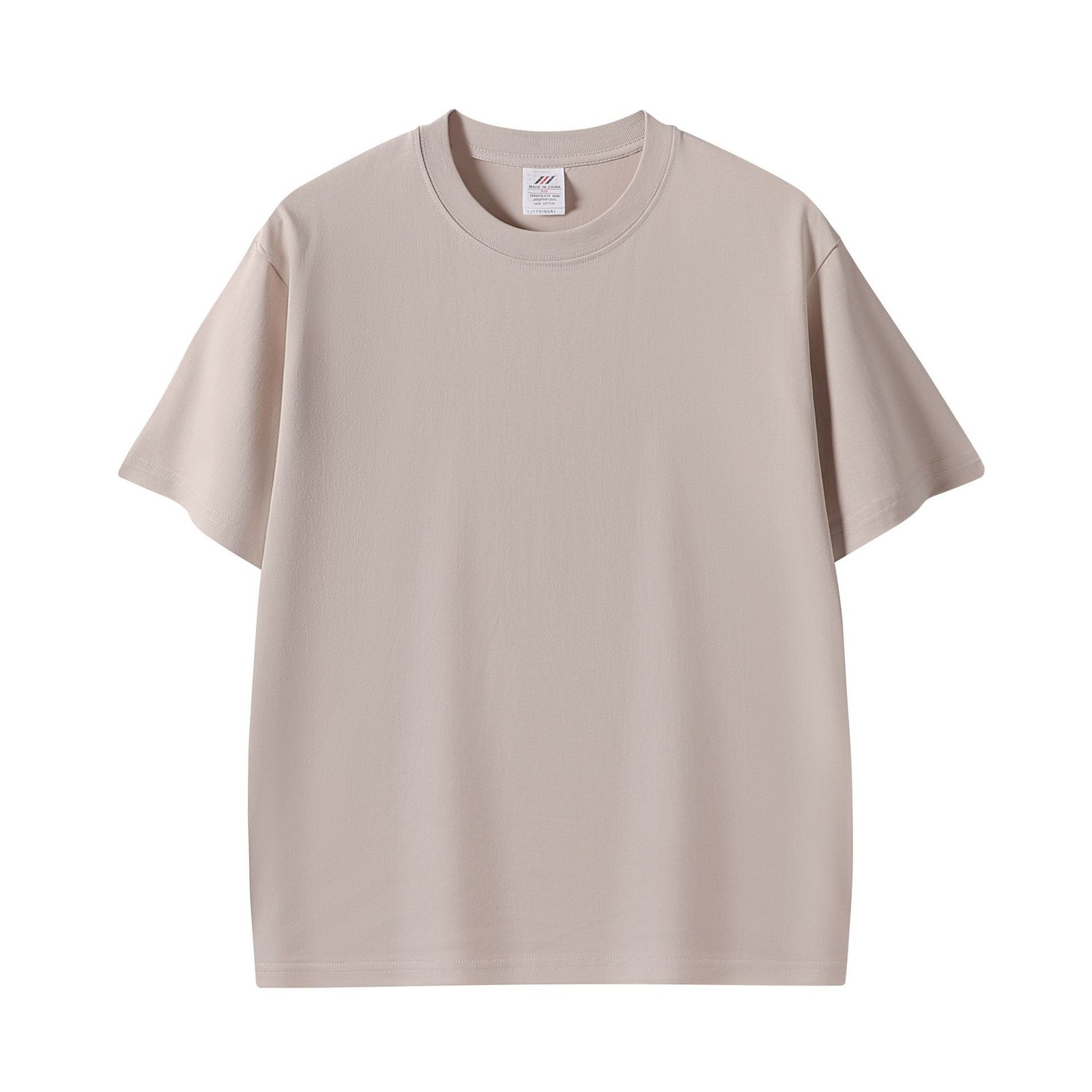 100% Cotton Solid Streetwear Crew Neck Short Sleeve T-Shirt