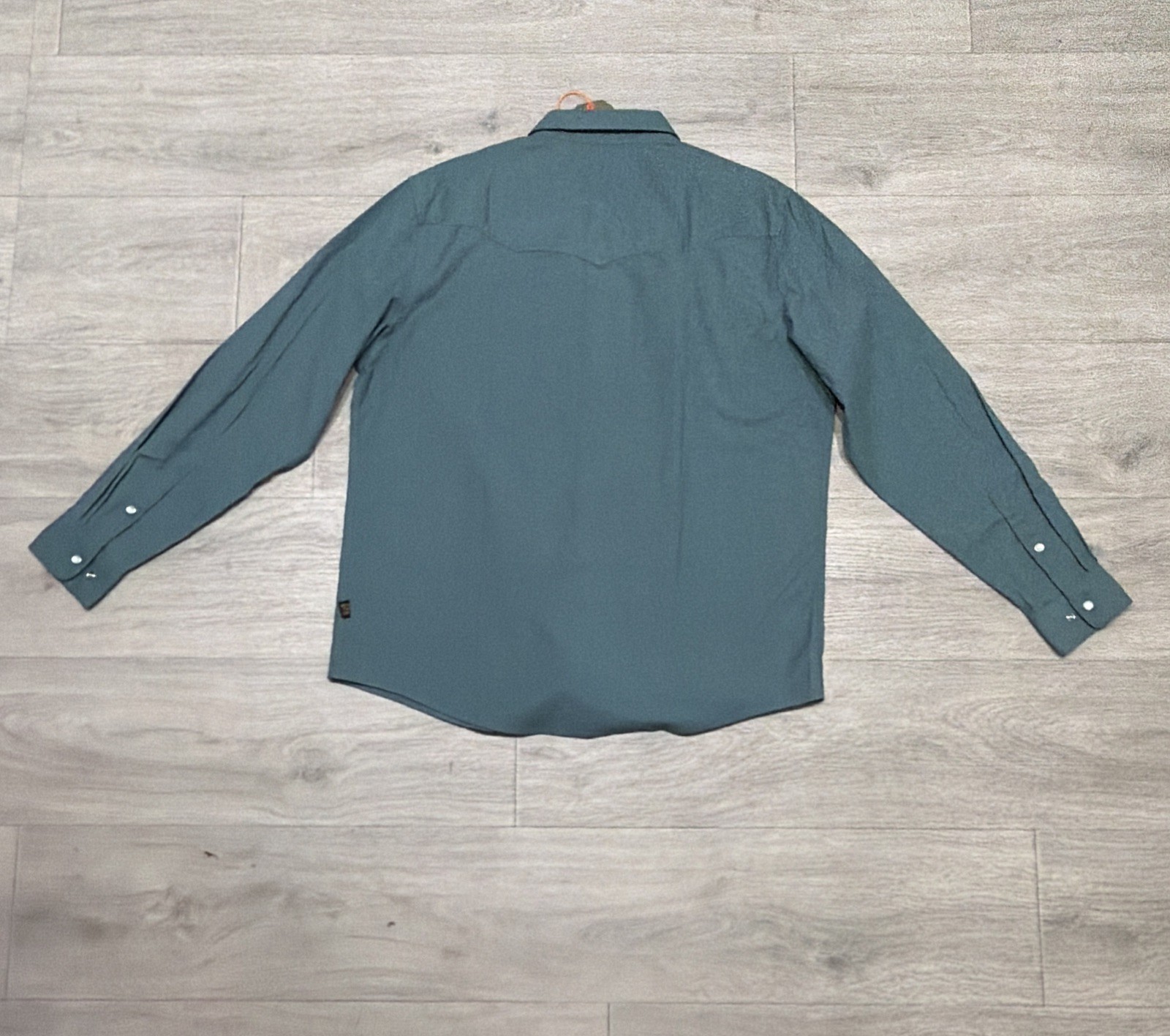 Howler Bros ‘Noche De Paz’ Crosscut Deluxe Pearl Snap Mens L Teal Western Snakes