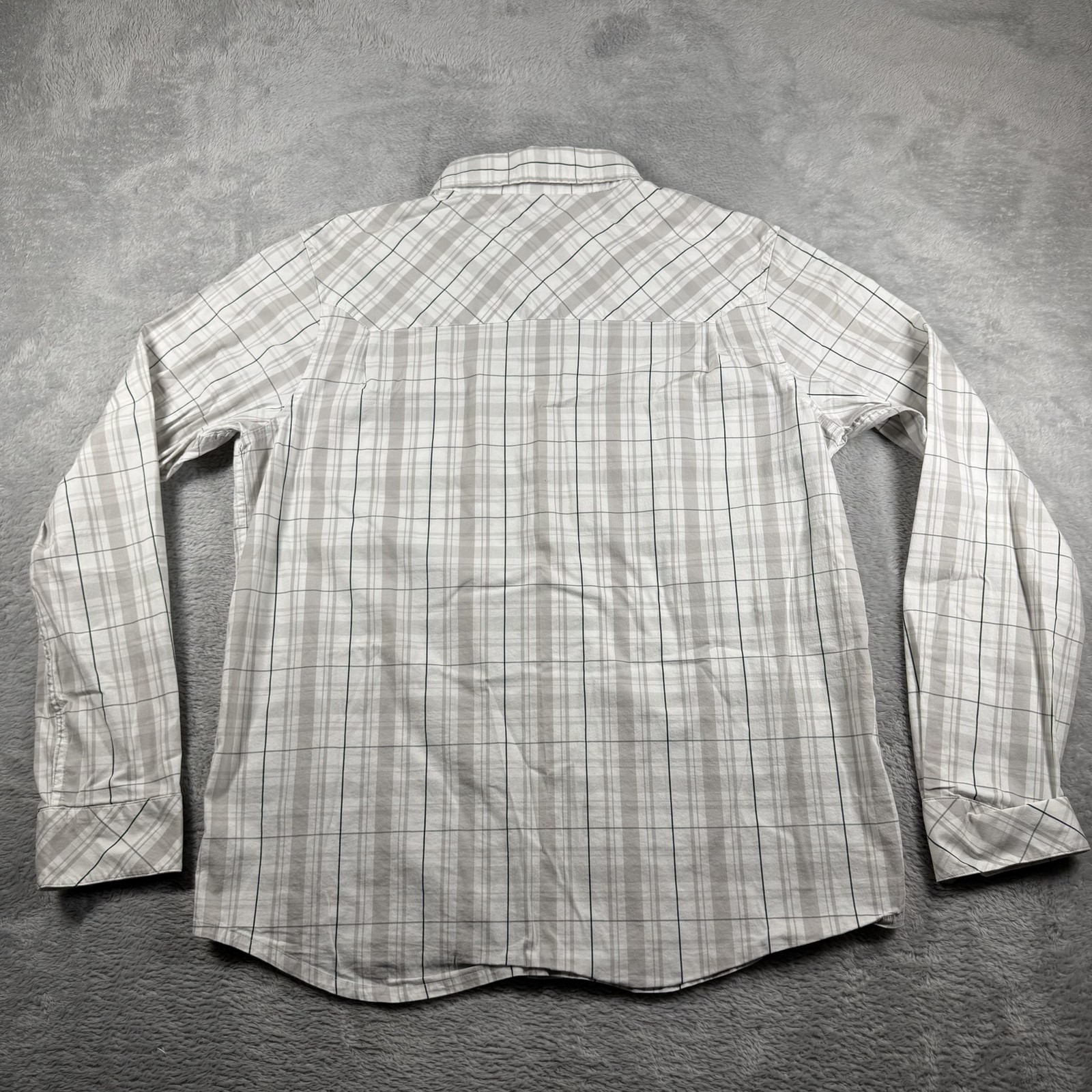 Stio Shirt Mens Large Gray Plaid Eddy Outdoor Hiking Performance Huckberry