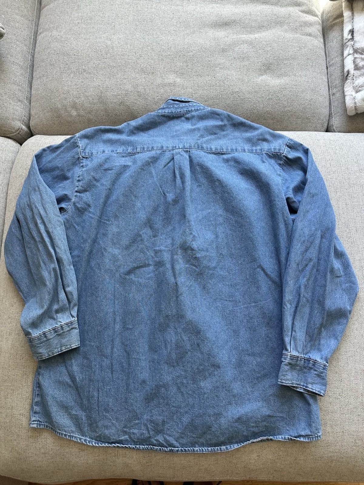 Dickies Denim Long Sleeve Work Shirt Men’s XL
