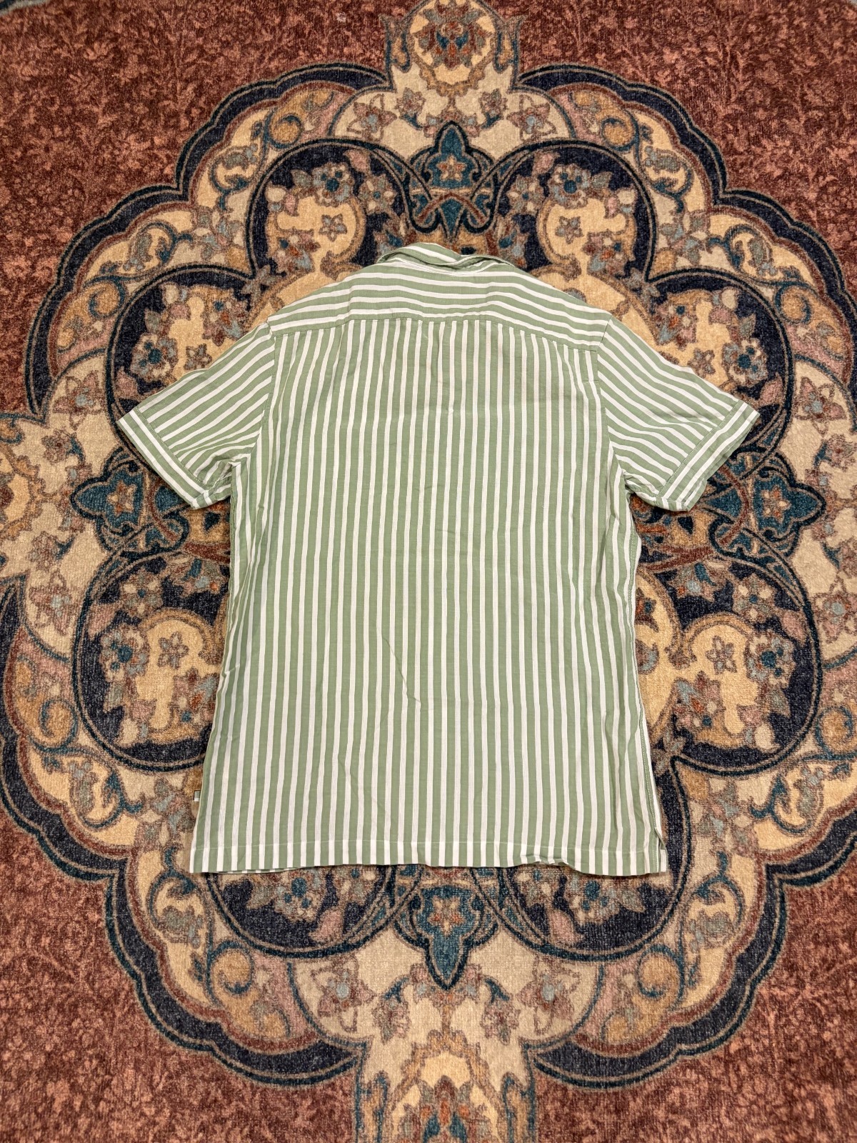 Scotch and Soda Vertical Stripe Short Sleeve Button down Sz M Summer