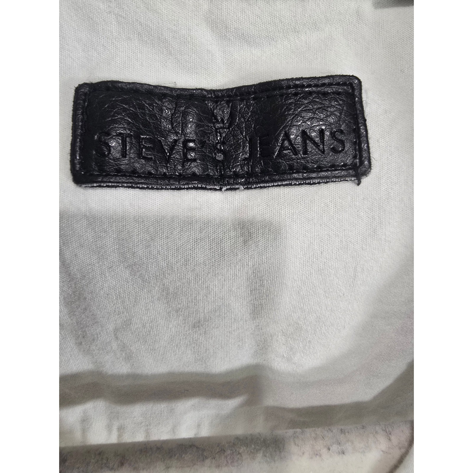 Steve’s Jeans Mens XL White Cotton Short Sleeve Button Down Utility Shirt