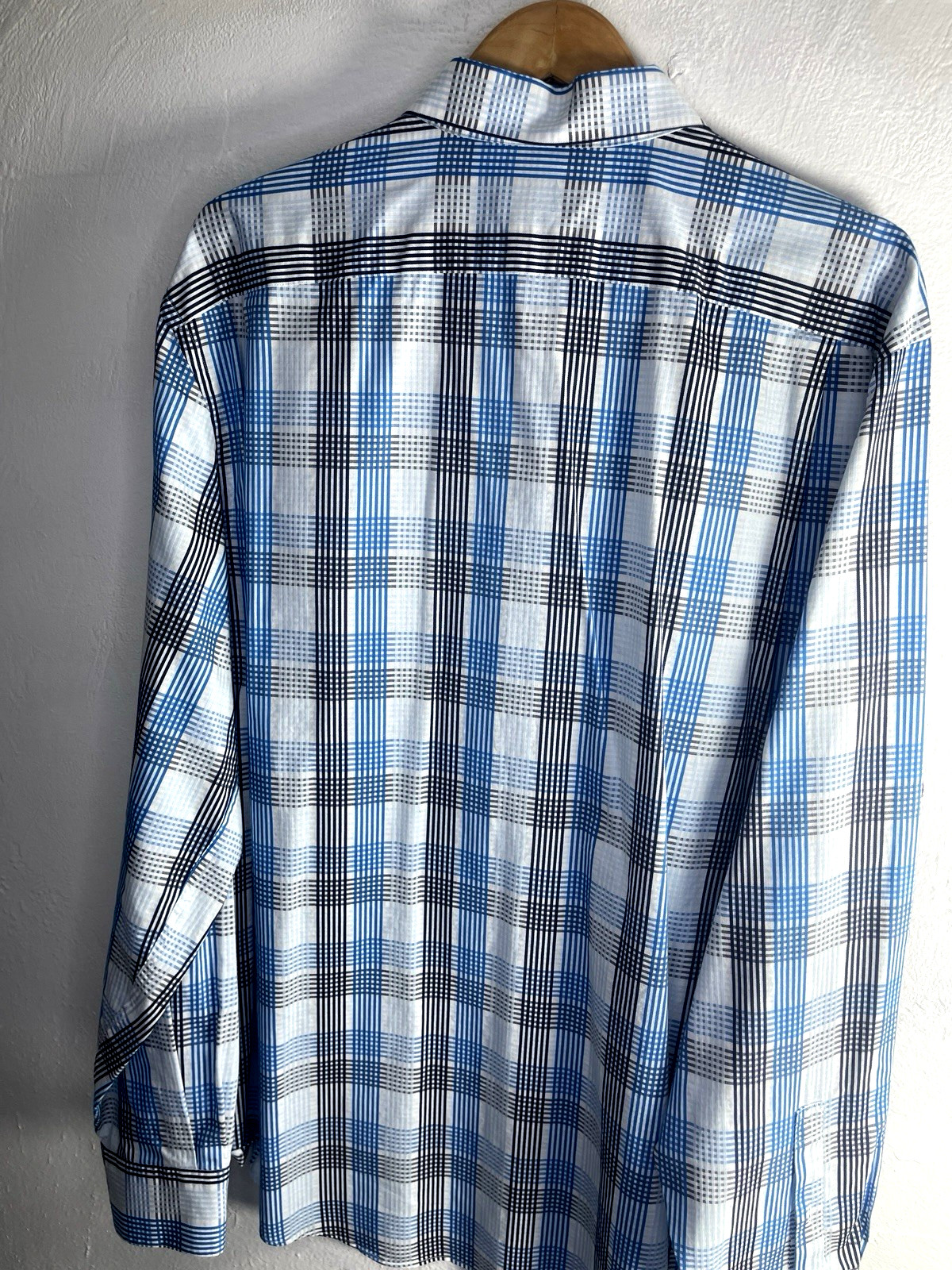 Michael Kors XXL Airsoft Stretch Plaid Shirt – Mens Long Sleeve Y2K Luxury