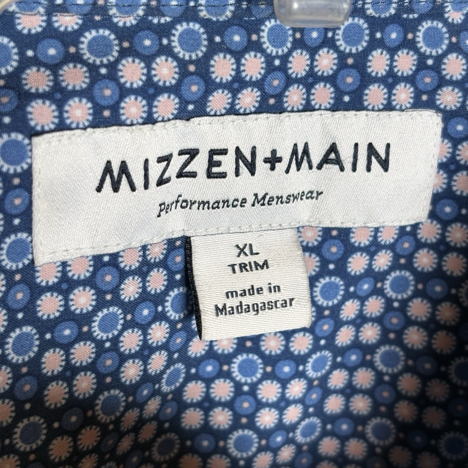 Mizzen + Main Leeward Mens XL Trim Floral Print Geo S/S Popover Shirt $138