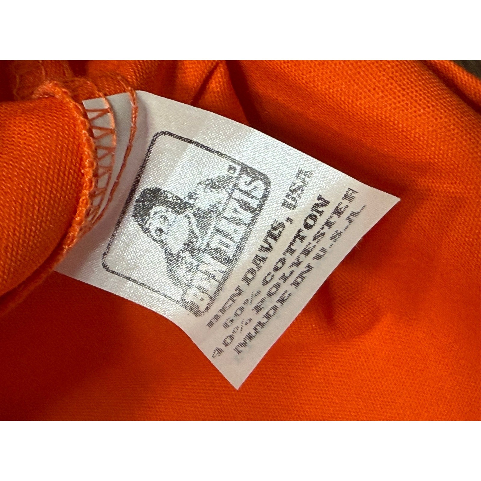 VTG Ben Davis Mens Half Zip Work Shirt Orange SS Heavy Duty USA Made Sz M