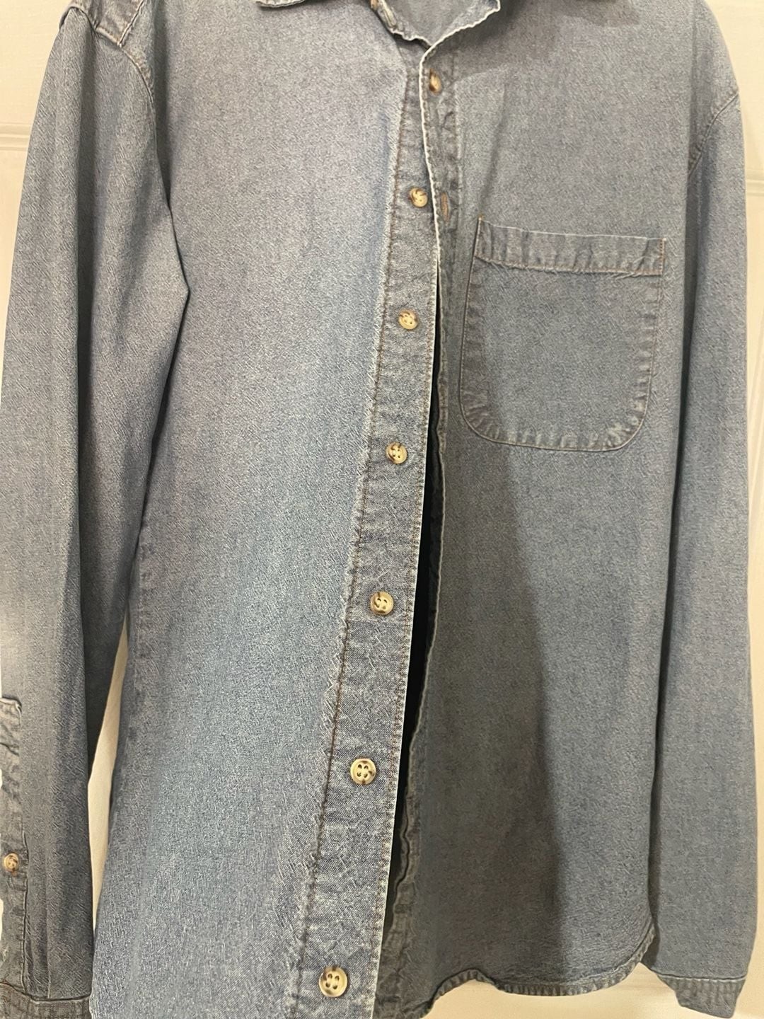 American Apparel Heavy Chambray Button-Down Long Sleeve Shirt