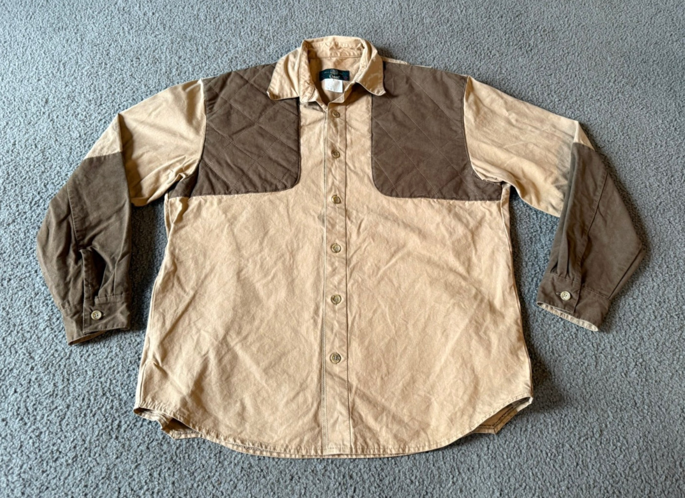 VTG Orvis Men’s Padded Canvas Button Up Shooting Shirt – Size L/XL