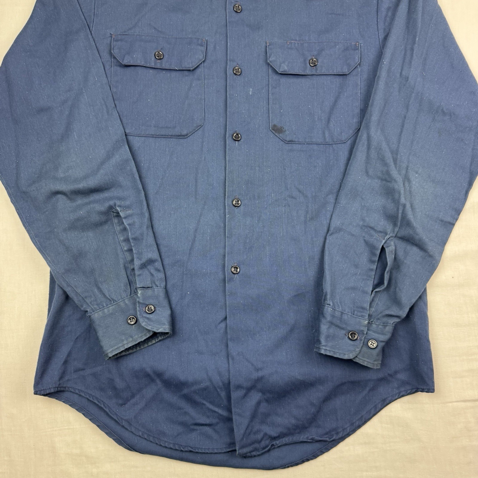 Vintage Big Mac Work Shirt Button Up Adult Large JCPenney Hipster 70s American