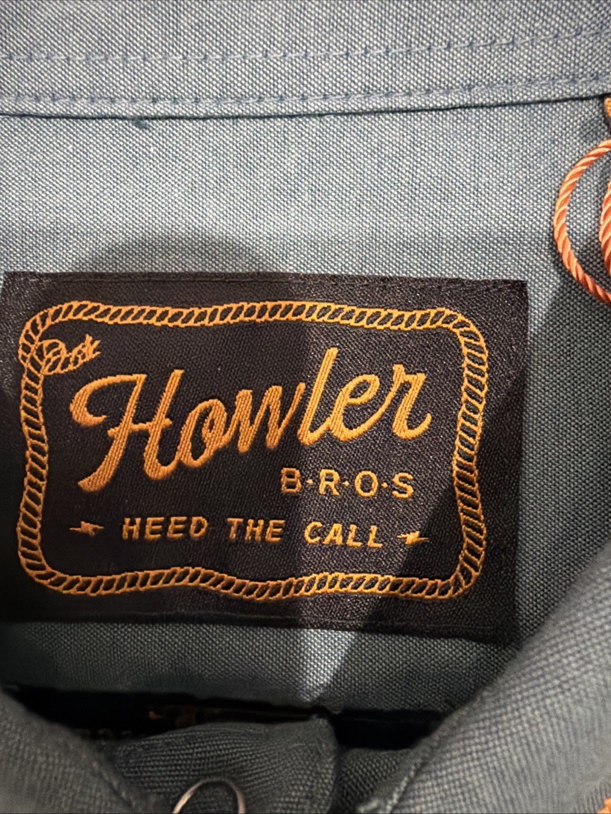 Howler Bros ‘Noche De Paz’ Crosscut Deluxe Pearl Snap Mens L Teal Western Snakes