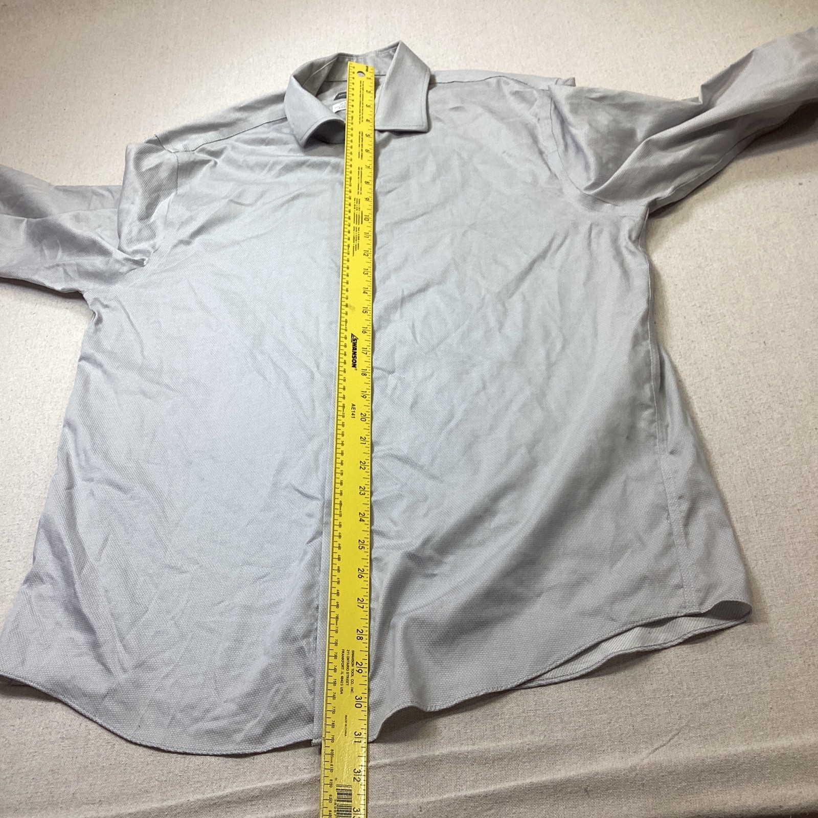 Michael Kors Shirt Men’s 16.5 34/35 Airsoft Stretch Long Sleeve Button Down Gray