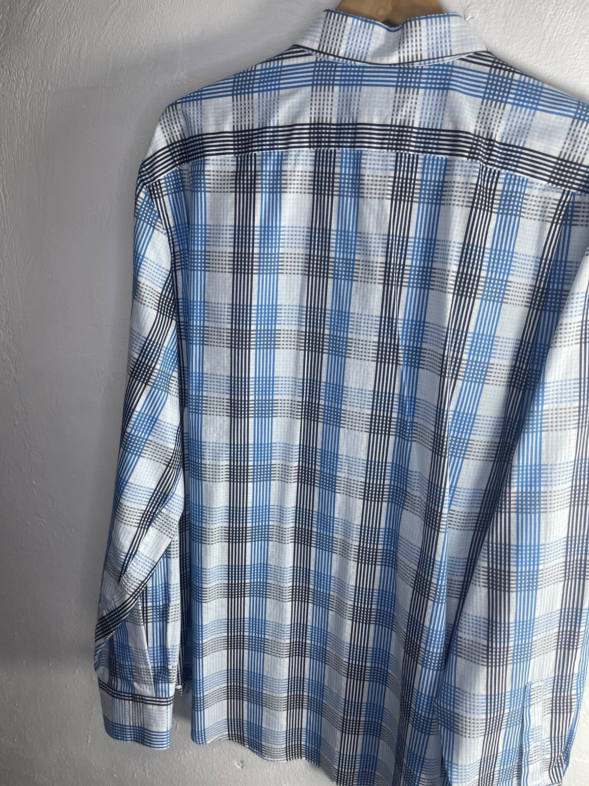 Michael Kors XXL Airsoft Stretch Plaid Shirt – Mens Long Sleeve Y2K Luxury